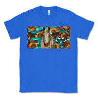 True Royal Horse With Sunflowers Aztec And Cowhide Classic Tee - RanaPortraitStore