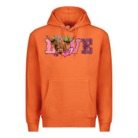 Carrot valentine's day love highland cow Premium Hoodie - BarkalooDesign