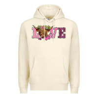 Sandshell valentine's day love highland cow Premium Hoodie - BarkalooDesign