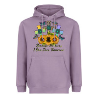 Lavender because he lives i can face tomorrow Heavyweight Hoodie - CowhideDigitalArt