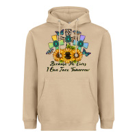 Mushroom because he lives i can face tomorrow Heavyweight Hoodie - CowhideDigitalArt