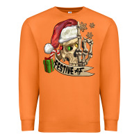 Carrot festive af christmas skull Premium Sweatshirt - FaDigitalArtStudio