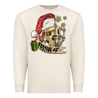 Sandshell festive af christmas skull Premium Sweatshirt - FaDigitalArtStudio