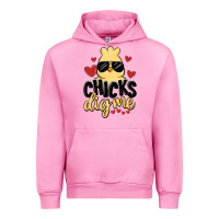 Fuchsia Pink chicks dig me Urban Hoodie - MaliasSmallBusiness