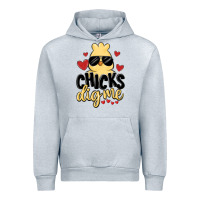 Heather Grey chicks dig me Urban Hoodie - MaliasSmallBusiness
