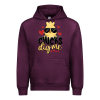 Mauve Wine chicks dig me Urban Hoodie - MaliasSmallBusiness