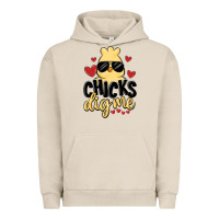 Pigment French Oak chicks dig me Urban Hoodie - MaliasSmallBusiness
