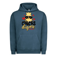 Pigment Midnight Navy chicks dig me Urban Hoodie - MaliasSmallBusiness