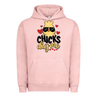 Pigment Salmon chicks dig me Urban Hoodie - MaliasSmallBusiness