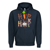 Navy Hip Hop Bunny Zipper Hoodie - RanaPortraitStore