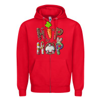 Red Hip Hop Bunny Zipper Hoodie - RanaPortraitStore