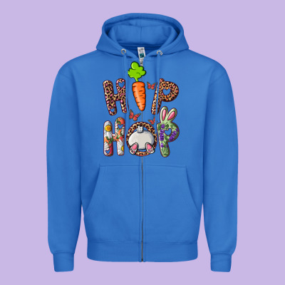 Zipper Hoodie Hip Hop Bunny