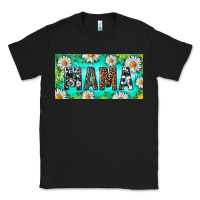 Black Turquoise and Daisy Mama Classic Tee - RanaPortraitStore