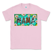 Bubblegum Pink Turquoise and Daisy Mama Classic Tee - RanaPortraitStore