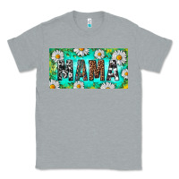 Heather Grey Turquoise and Daisy Mama Classic Tee - RanaPortraitStore