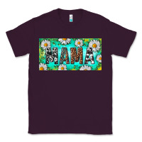Plum Turquoise and Daisy Mama Classic Tee - RanaPortraitStore