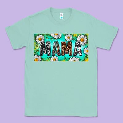 Classic Tee Turquoise and Daisy Mama