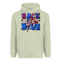 Matcha Back the blue with lightning bolt 4th of july Heavyweight Hoodie - CowGirlArtShop