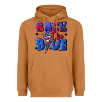 Meerkat Back the blue with lightning bolt 4th of july Heavyweight Hoodie - CowGirlArtShop