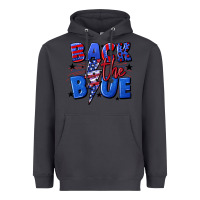 Smoke Back the blue with lightning bolt 4th of july Heavyweight Hoodie - CowGirlArtShop