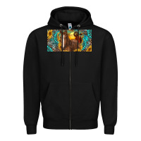 Black horse and desert with sunflowers gemstone Zipper Hoodie - RanaPortraitStore
