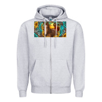Heather Grey horse and desert with sunflowers gemstone Zipper Hoodie - RanaPortraitStore