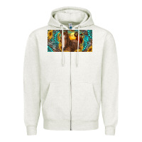 Oatmeal Heather horse and desert with sunflowers gemstone Zipper Hoodie - RanaPortraitStore