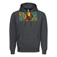 Smoke horse and desert with sunflowers gemstone Zipper Hoodie - RanaPortraitStore