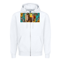 White horse and desert with sunflowers gemstone Zipper Hoodie - RanaPortraitStore