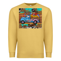 Antique Gold western  american truck sunflowers  mousepad Premium Sweatshirt - HRA Design Shop