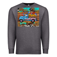 Charcoal Heather western  american truck sunflowers  mousepad Premium Sweatshirt - HRA Design Shop
