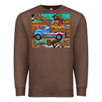 Chestnut western  american truck sunflowers  mousepad Premium Sweatshirt - HRA Design Shop