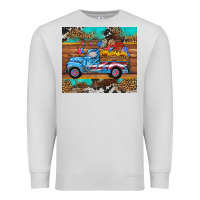 Dove Grey western  american truck sunflowers  mousepad Premium Sweatshirt - HRA Design Shop