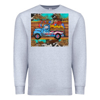 Heather Grey western  american truck sunflowers  mousepad Premium Sweatshirt - HRA Design Shop
