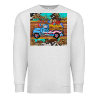 Oatmeal Heather western  american truck sunflowers  mousepad Premium Sweatshirt - HRA Design Shop