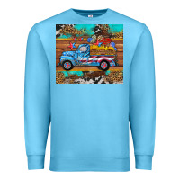 Ocean Blue western  american truck sunflowers  mousepad Premium Sweatshirt - HRA Design Shop