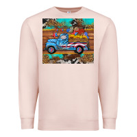 Pale Pink western  american truck sunflowers  mousepad Premium Sweatshirt - HRA Design Shop