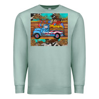 Seafoam western  american truck sunflowers  mousepad Premium Sweatshirt - HRA Design Shop