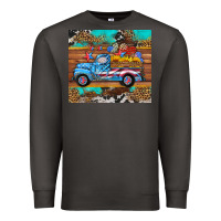 Smoke western  american truck sunflowers  mousepad Premium Sweatshirt - HRA Design Shop