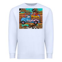 White western  american truck sunflowers  mousepad Premium Sweatshirt - HRA Design Shop