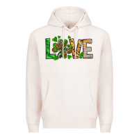 Pale Pink love luck with clover Premium Hoodie - NancyCooperArtShop