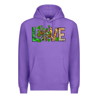 Purple love luck with clover Premium Hoodie - NancyCooperArtShop