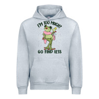 Heather Grey i'm too much go find less boujee frog Urban Hoodie - MaliasSmallBusiness