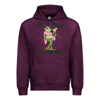 Mauve Wine i'm too much go find less boujee frog Urban Hoodie - MaliasSmallBusiness