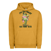 Pigment Peanut Butter i'm too much go find less boujee frog Urban Hoodie - MaliasSmallBusiness