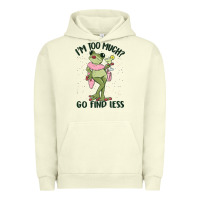 Pigment Pistachio i'm too much go find less boujee frog Urban Hoodie - MaliasSmallBusiness