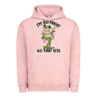 Pigment Salmon i'm too much go find less boujee frog Urban Hoodie - MaliasSmallBusiness
