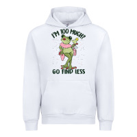 White i'm too much go find less boujee frog Urban Hoodie - MaliasSmallBusiness