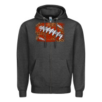 Charcoal Heather American football background Zipper Hoodie - texasbilliewilder