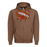 Chestnut American football background Zipper Hoodie - texasbilliewilder
